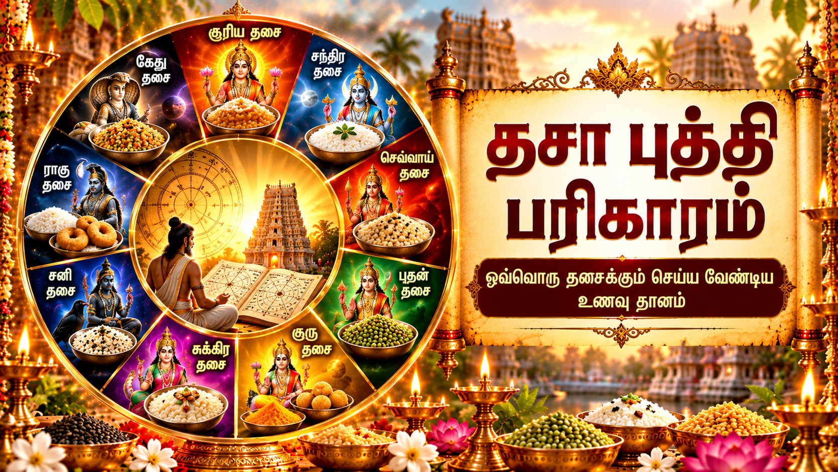தசா புத்தி பரிகாரம் – ஒவ்வொரு தசைக்கும் செய்ய வேண்டிய உணவு தானம்