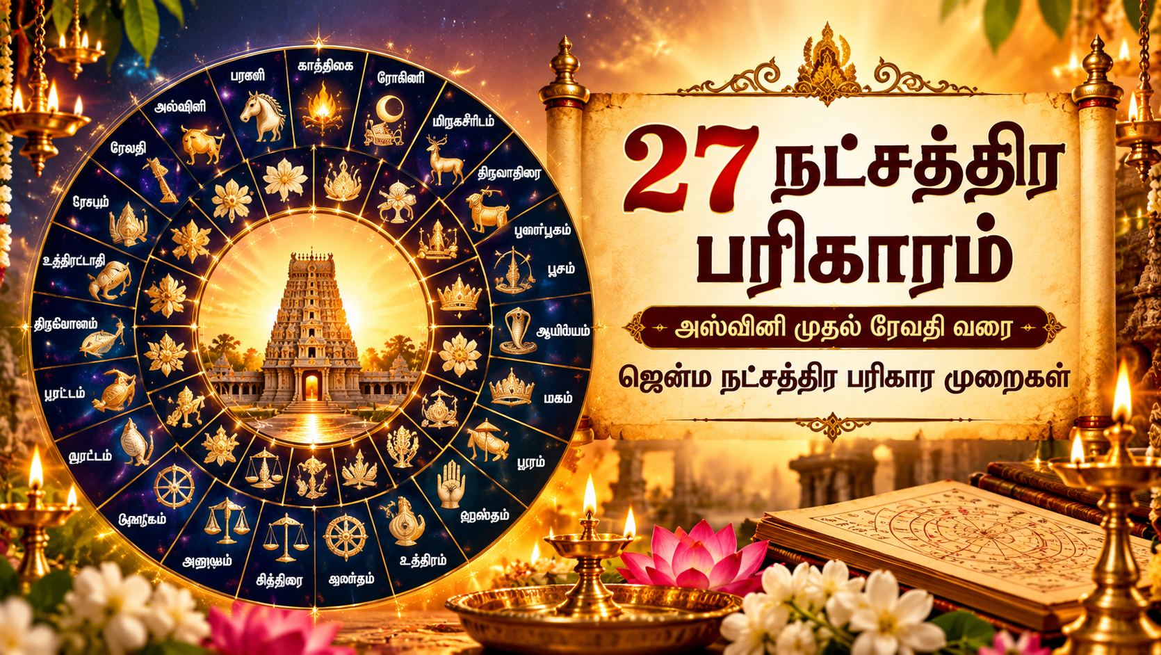 27 நட்சத்திர பரிகாரம் – அஸ்வினி முதல் ரேவதி வரை ஜென்ம நட்சத்திர பரிகார முறைகள்